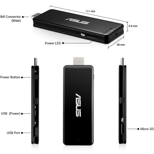 مینی پی سی ایسوس ASUS Stick PC QM1